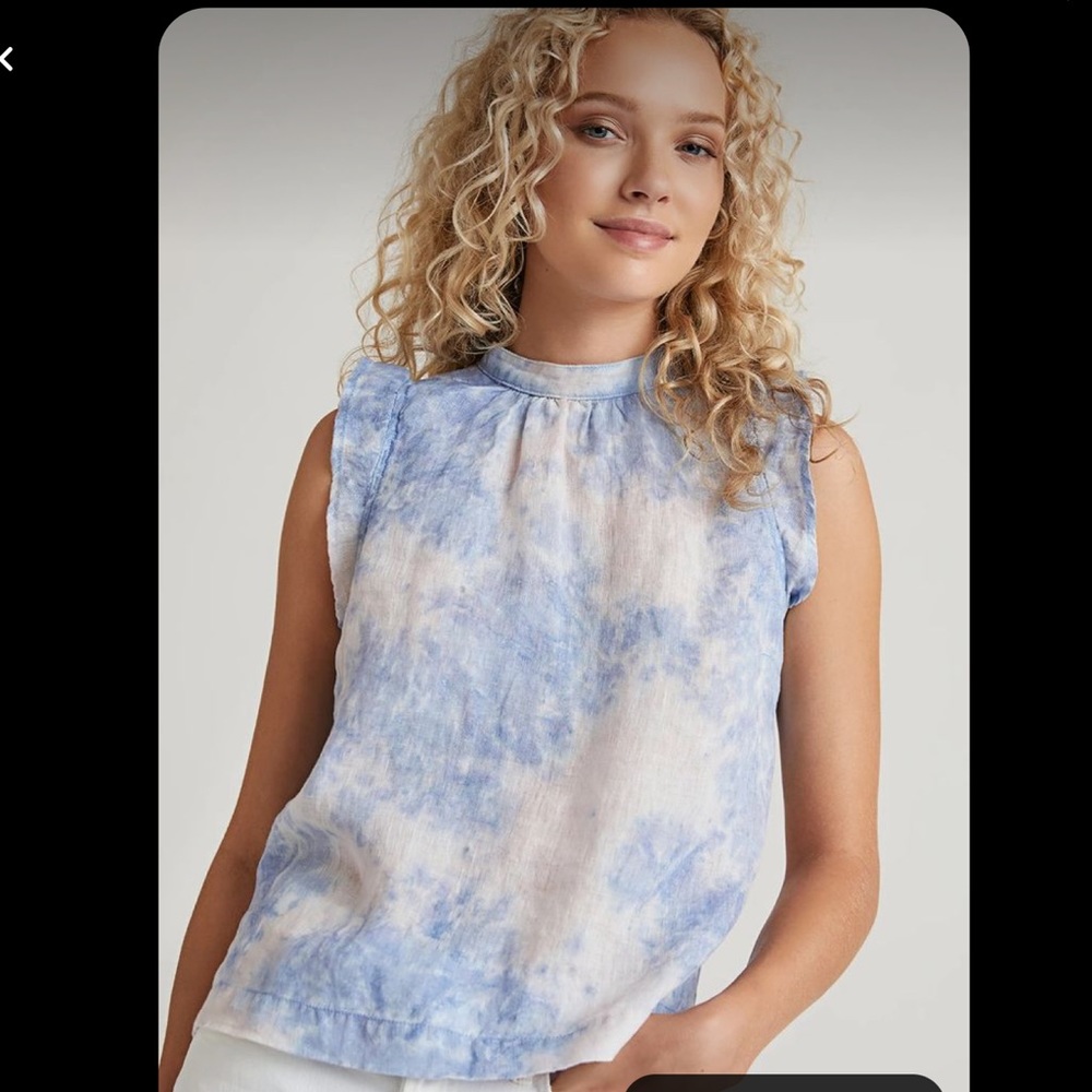 Tie dye linen tank top boho y2k cottage core